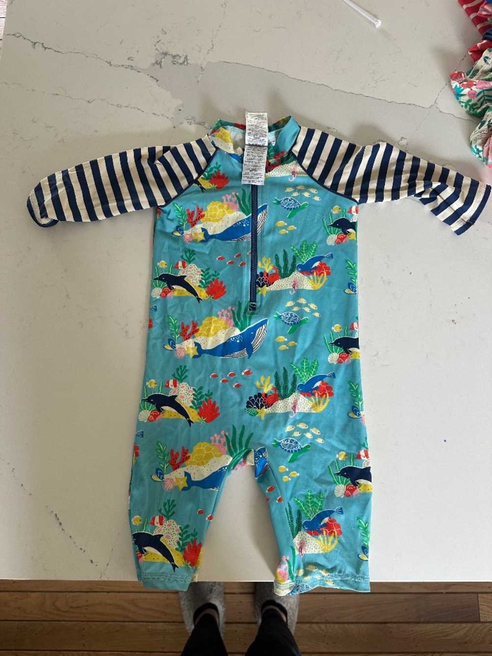 Baby Boden Swim Suit Kids Fish design 18-24 months